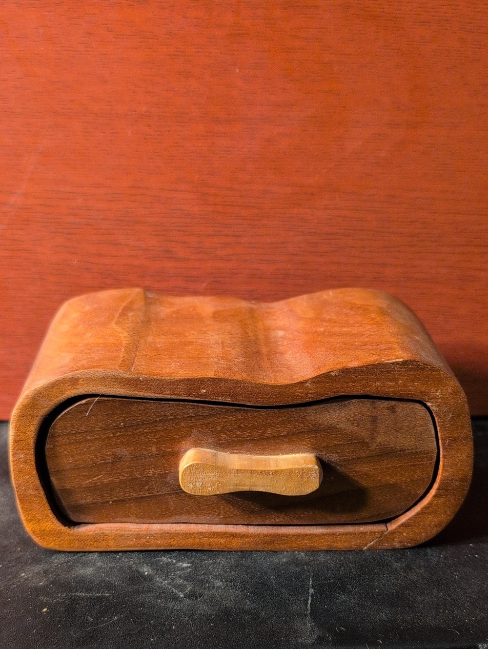 Handcrafted Wood Trinket Box With Drawer